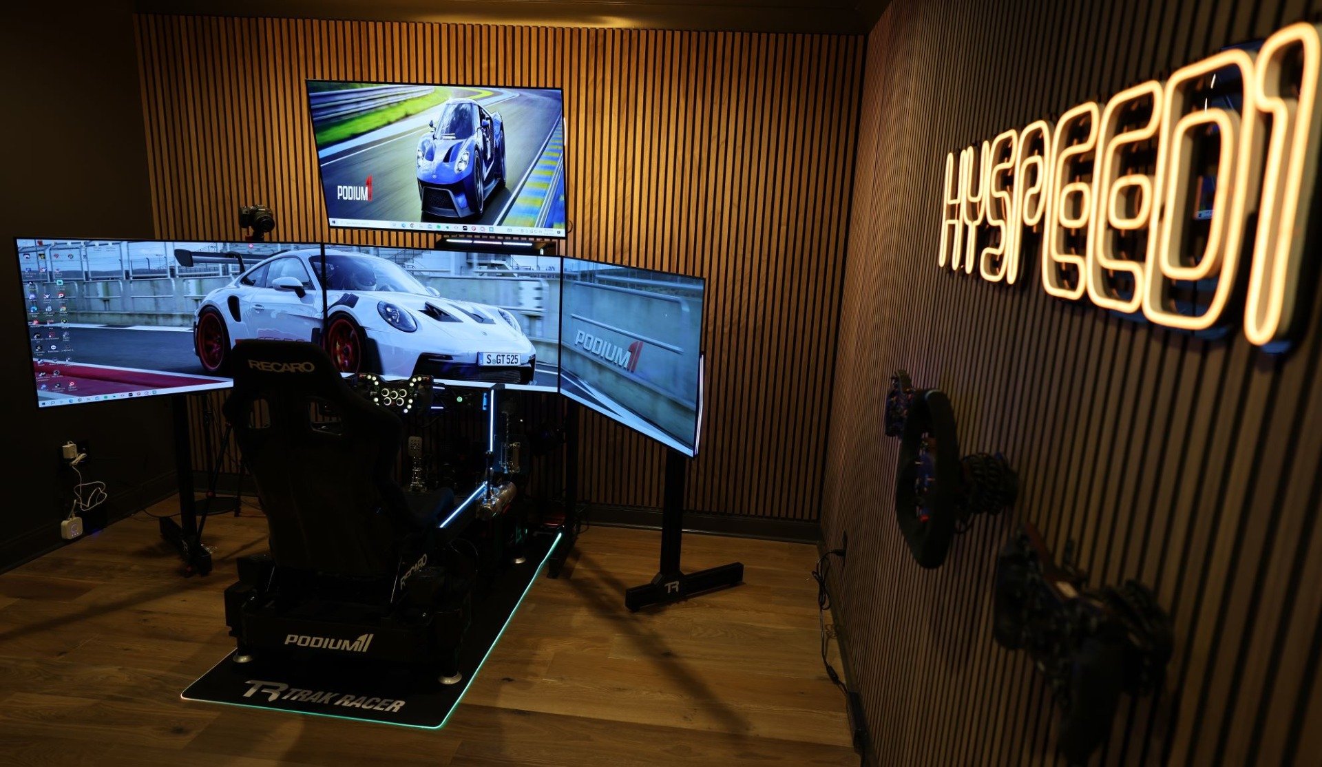 HYSPEED1 Custom Neon® color changing gaming room wall sign @hybyrd