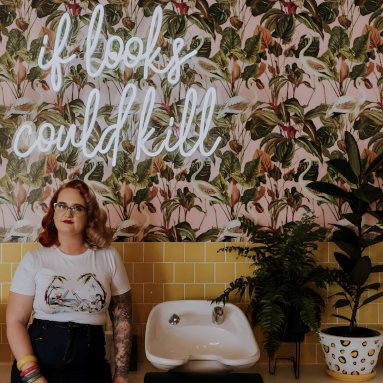 White Custom Neon® quote sign for @dollsandsailors