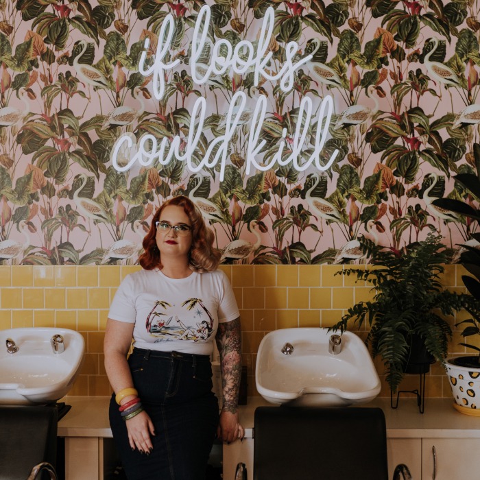 Custom Neon® hair salon quote sign @dollsandsailors