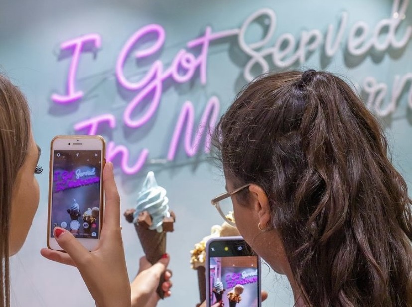 I Got Served in Melbourne selfie wall sign made by Custom Neon® for @aquas_au