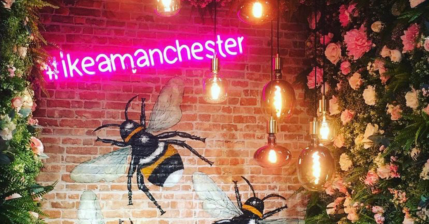 #ikeamanchester pink Custom Neon® sign @ikeauk