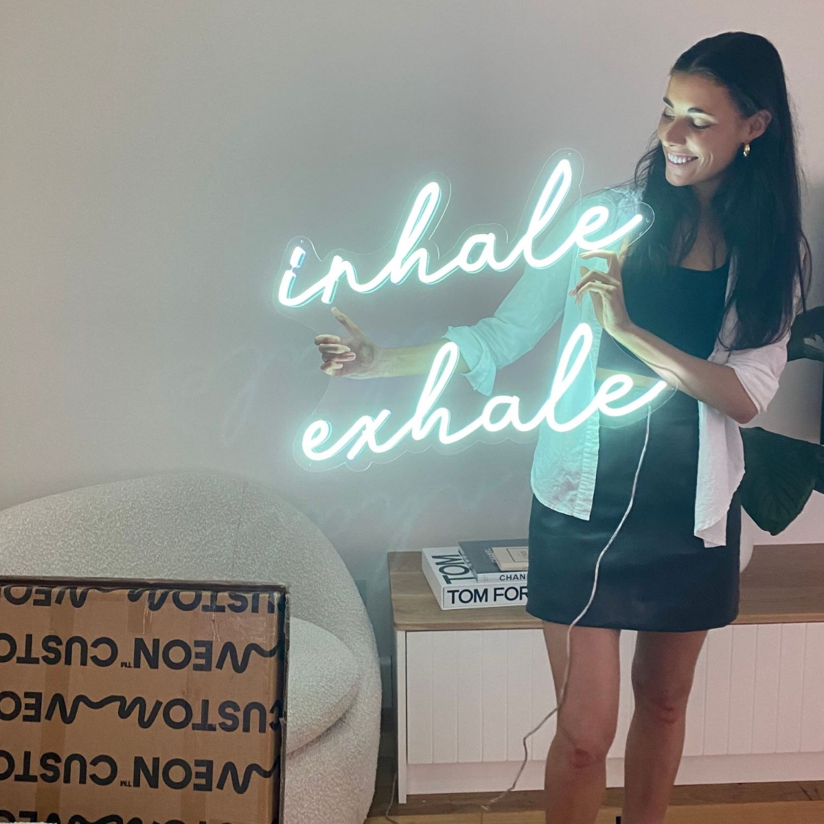 Custom Neon® Inhale Exhale sign