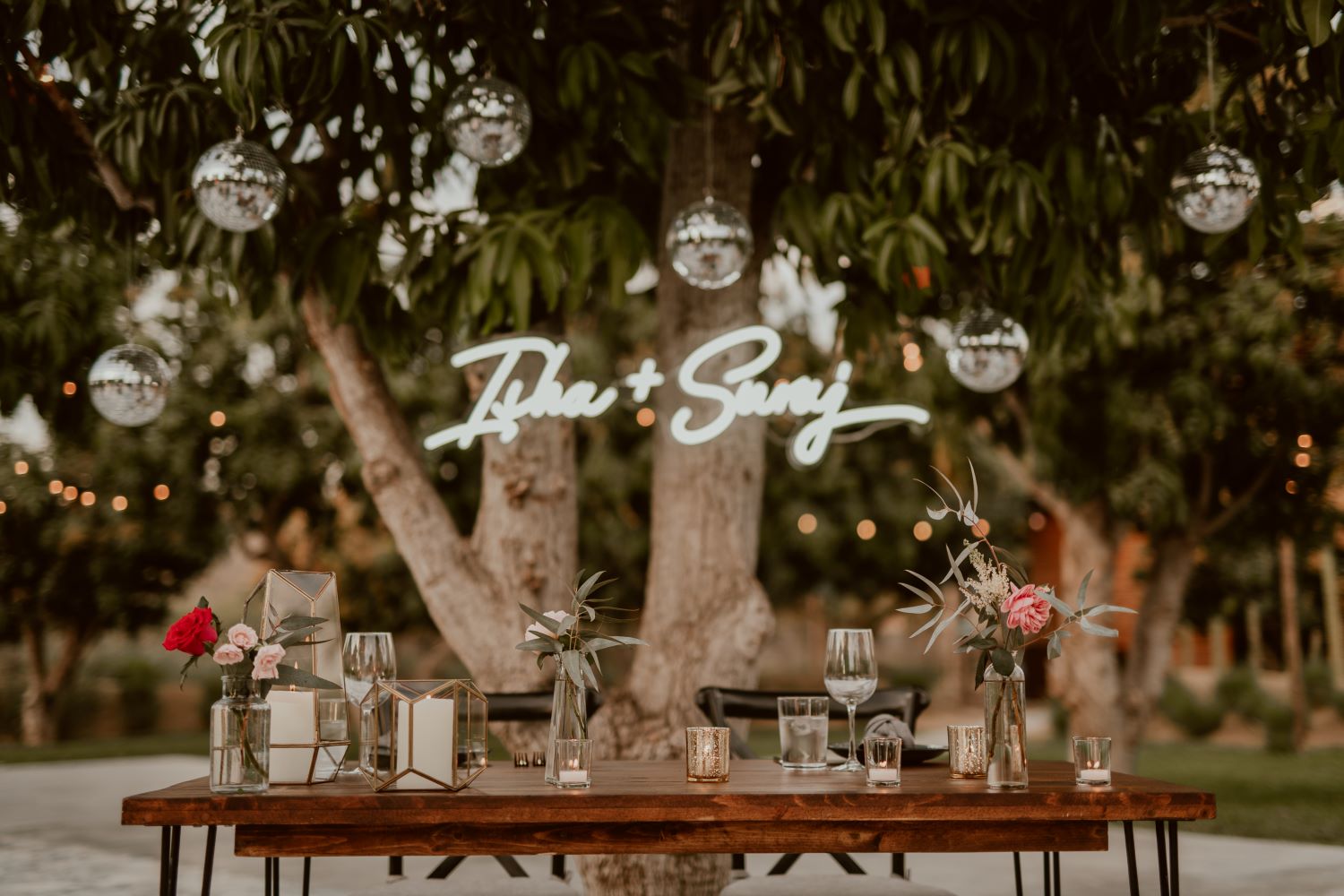 White Custom Neon® couples name signs photo by byjulieta.com