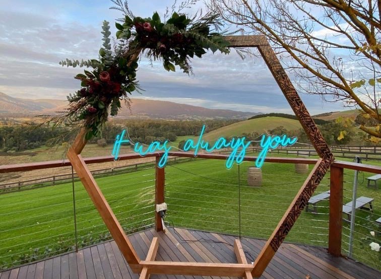 It Was Always You tropical blue Custom Neon® wedding sign