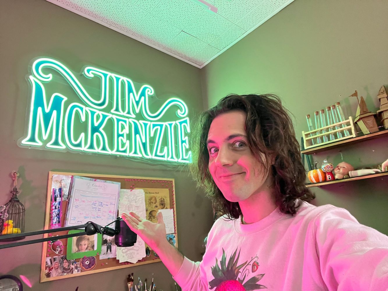 Custom Neon® mint green personalised sign @jimmckenzie