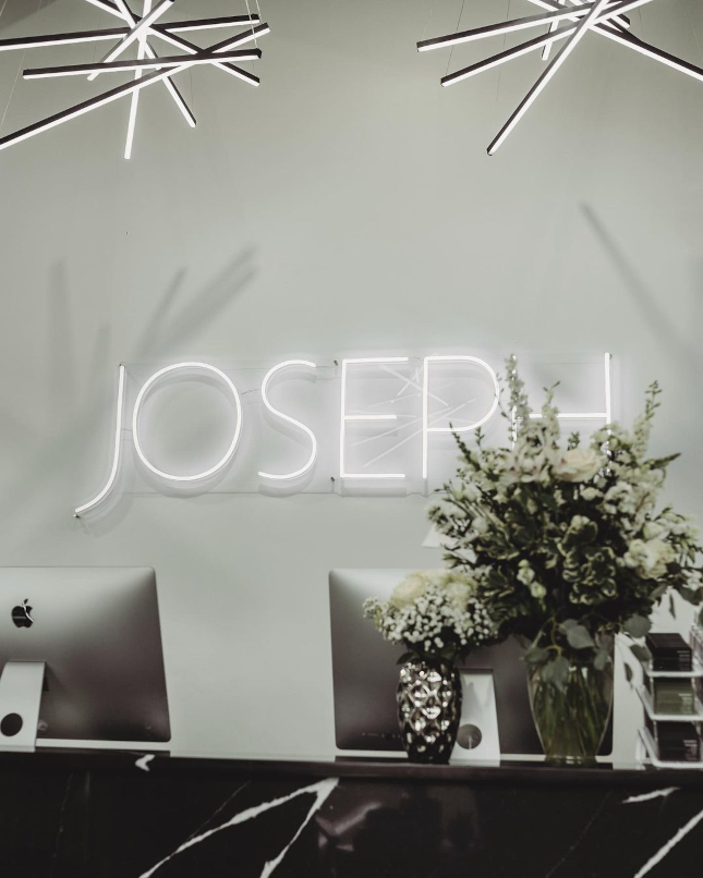 Custom Neon® white sign @josephmccormickhair @josephthesalon