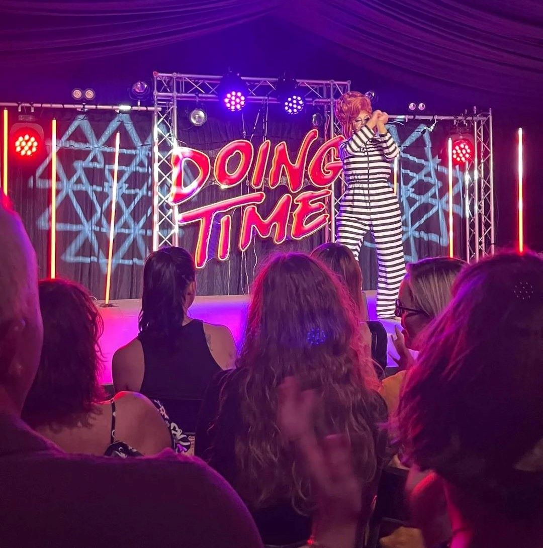 Custom Neon® RGB color changing stage sign @karenfromfinance photo @mrshaunanthony