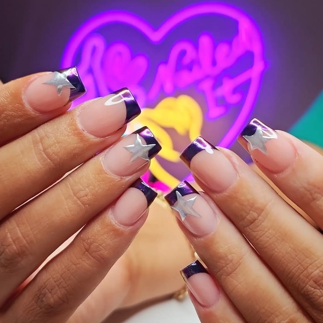 Multicoloured nail salon logo sign by Custom Neon® @le_nailedit