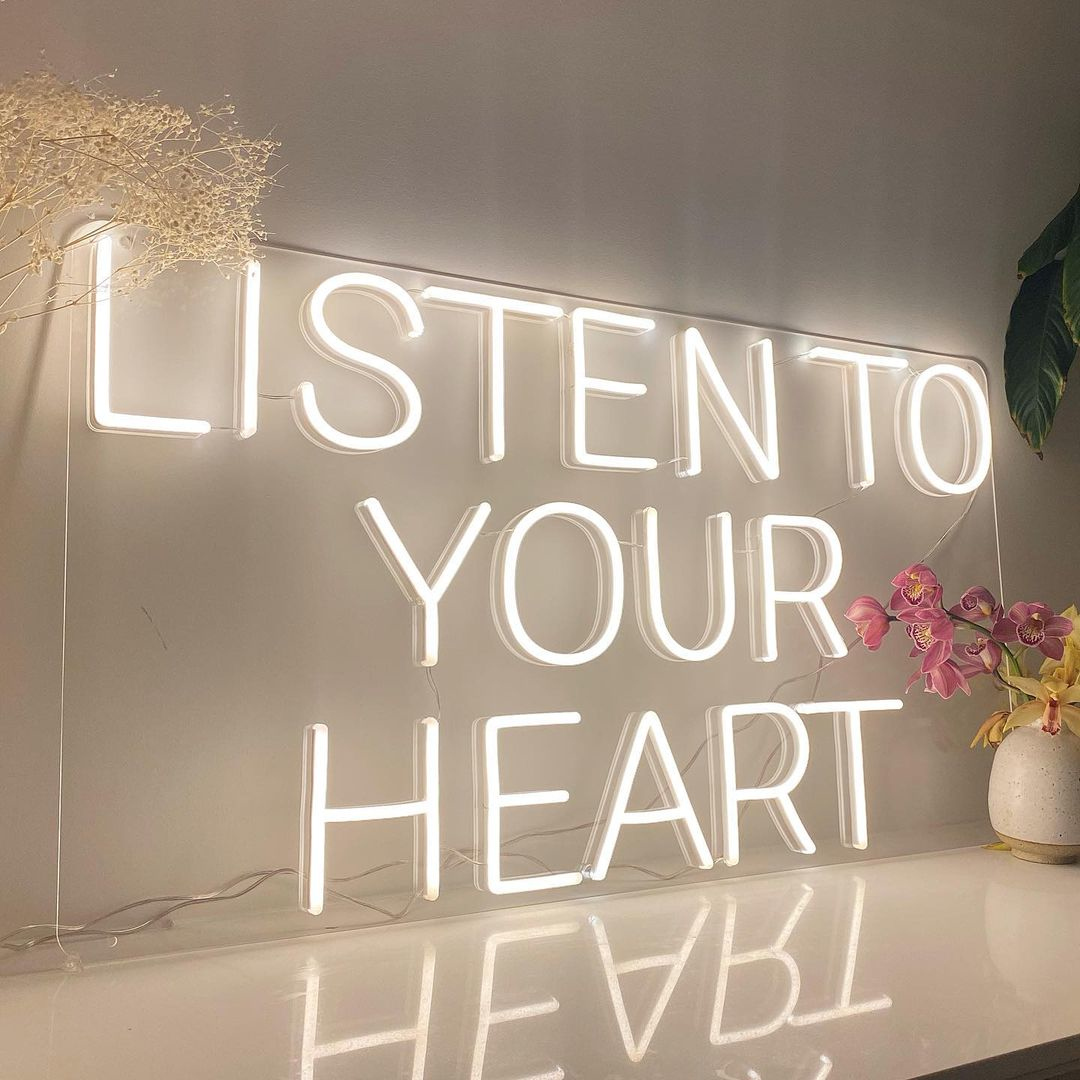 Custom Neon® warm white Roxette song lyric sign @hilaryholmesmakeup