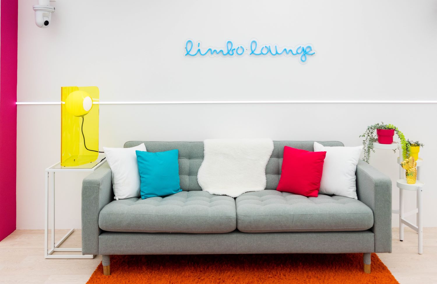 Custom Neon® blue Limbo Lounge sign in Love Island Australia Season 4
