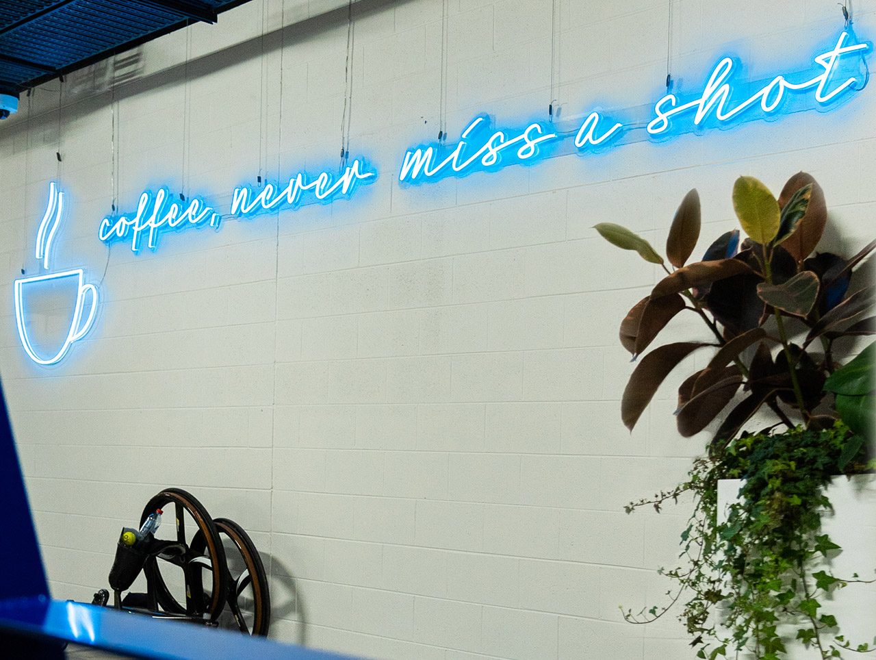 Coffee, never miss a shot Custom Neon® sign for tennis.com.au @australianopen