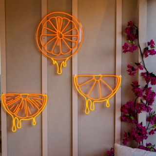 Custom Neon® orange slices in Love Island Australia Villa