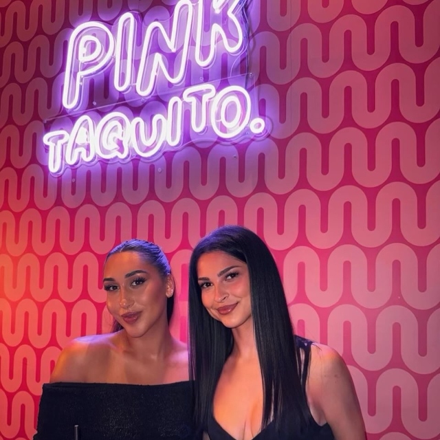 Pink Custom Neon® restaurant logo name sign @stories.au