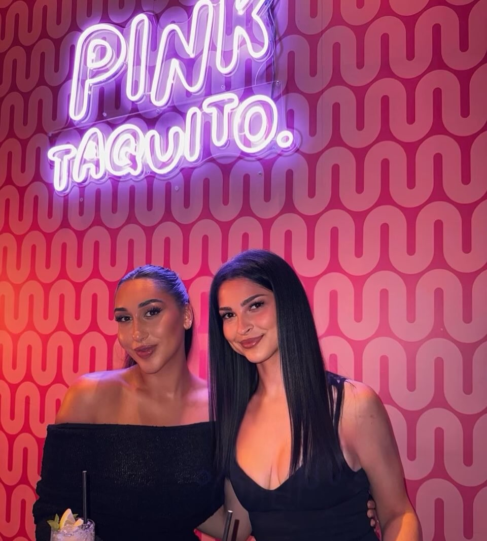 Custom Neon® pink LED neon sign on retro pink wallpaper @pinktaquito_ @stories.au