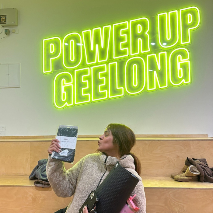 Geelong fitness studio neon sign by Custom Neon® @upstatestudios