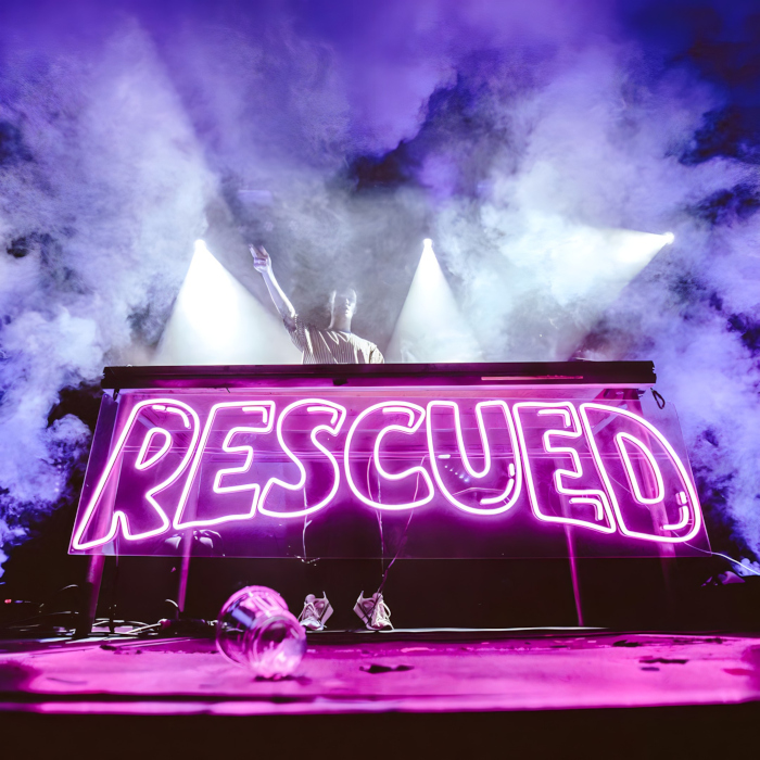 Custom Neon® large pink branded stage sign @rescuerooms @dhpfamily