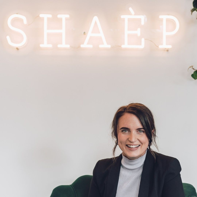 Warm white Custom Neon® beauty salon name sign @shaep__