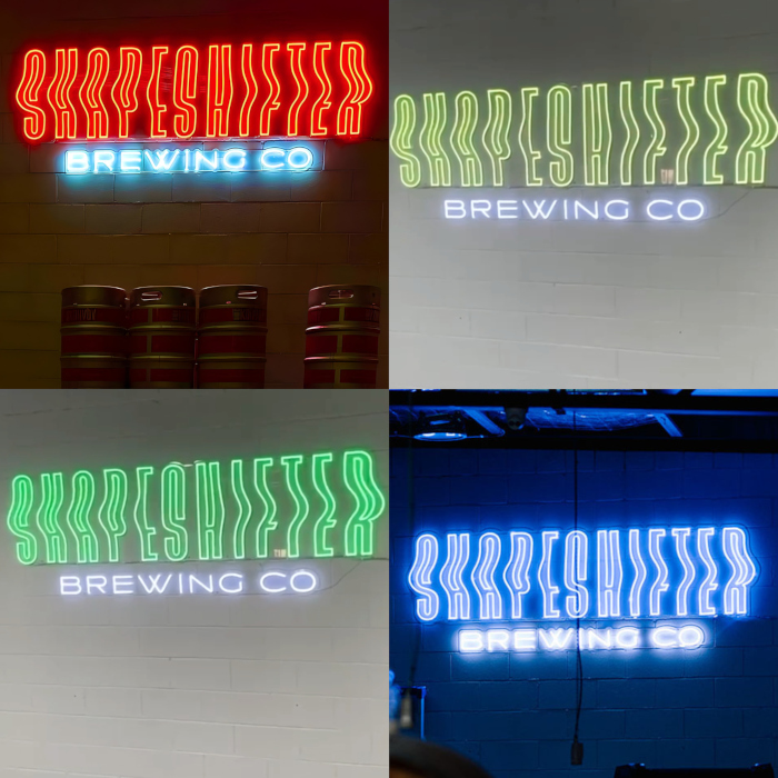 @shapeshifterbrewingco color changing logo sign by Custom Neon®