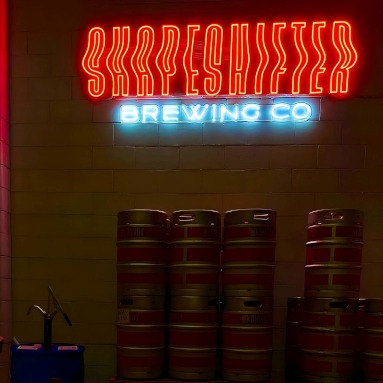 Custom Neon® colour changing logo sign @shapeshifterbrewingco