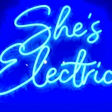 Shes Electric blue Custom Neon® Oasis song sign @ikeauk