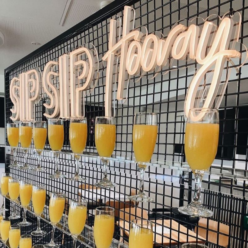 Sip Sip Hooray Custom Neon® bar sign @tothewallhire