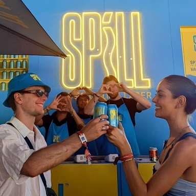 Custom Neon® SPILL drink brand logo @spillaustralia