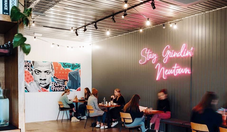 Stay Grindin Newtown pink Custom Neon® wall sign @blankspace_newtown.jpg