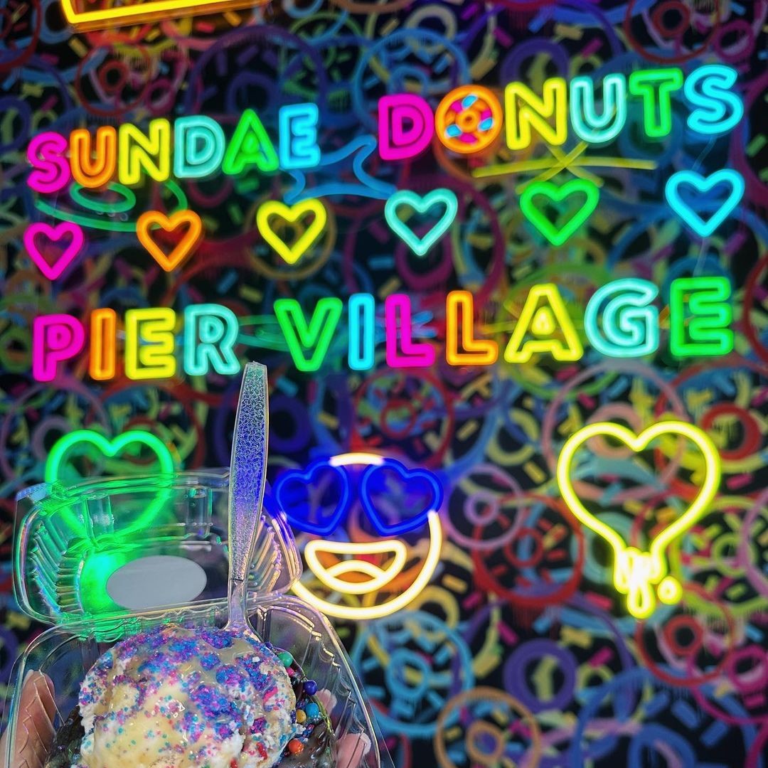 Northern Lights Lounge Custom Neon® color changing outdoor bar sign set to blue