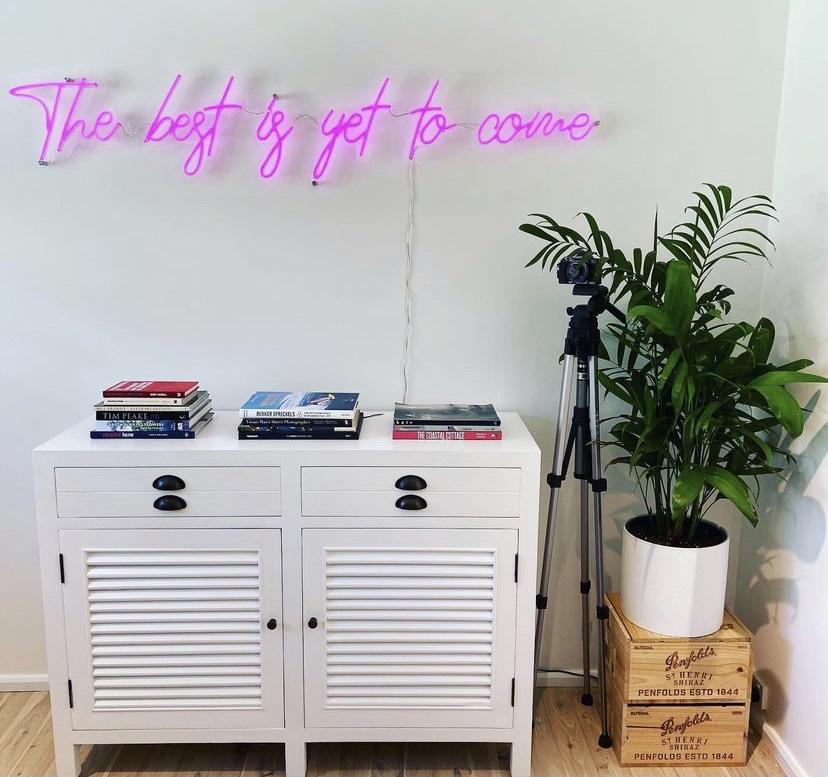 The Best is Yet to Come pink Custom Neon® sign @habitatsbyhall