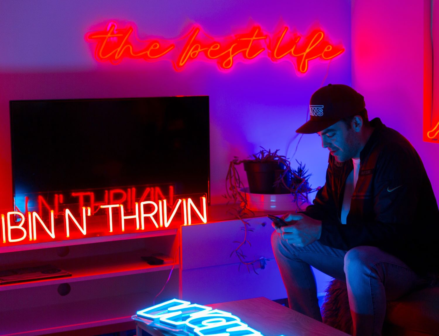 Custom Neon® red man cave signs