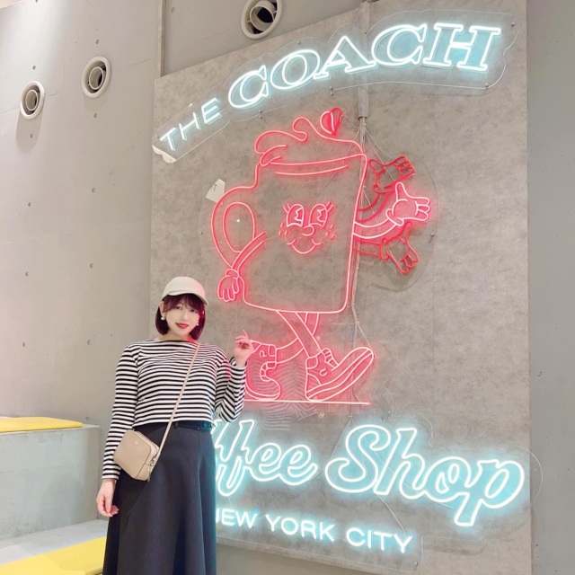 Custom Neon® large animated Coach Cafe Coffee Cup in Coach Play @Cat Street @coach_japan photo by @riri.nyan.riri
