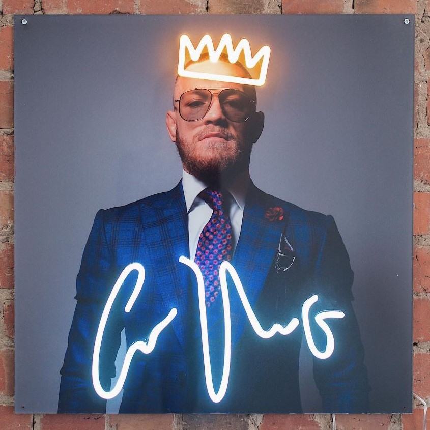 Custom Neon® UV print artwork for @theresidentbarber