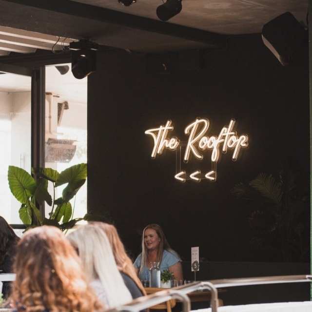 Warm white Neon® way finding signage @thebeaufortperth