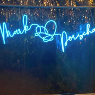 Tropical blue name sign made by Custom Neon®