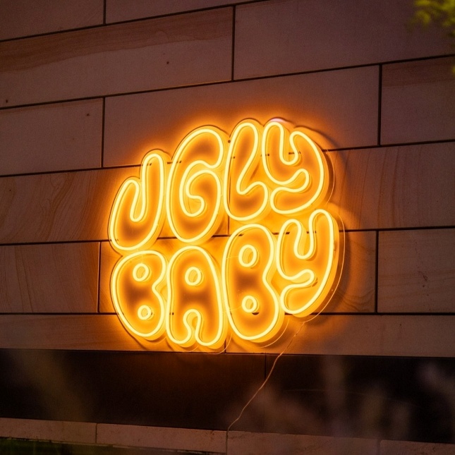 Custom Neon® logo sign in orange LED neon @uglybabyperth