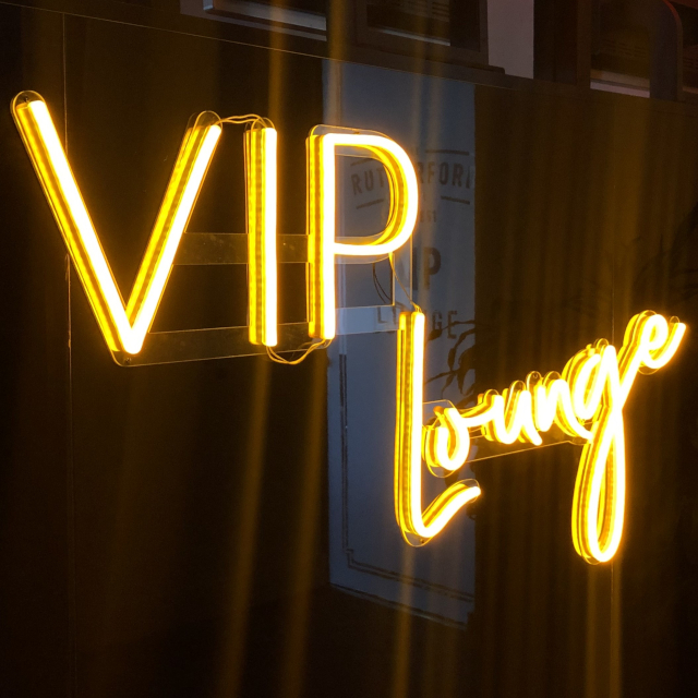 Custom Neon® VIP Lounge directional signage