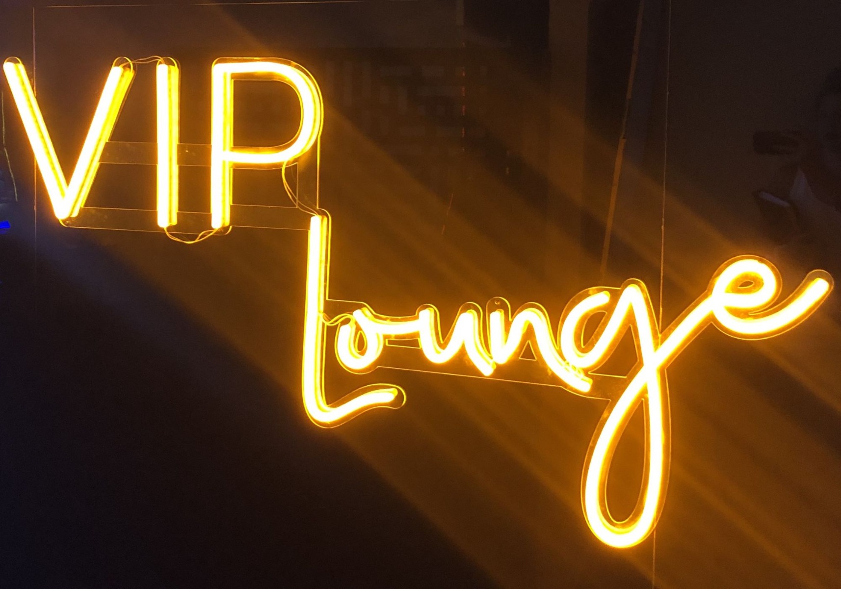Yellow VIP Lounge Custom Neon® sign