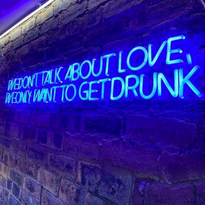 Big Custom Neon® quote sign for garages and mancaves