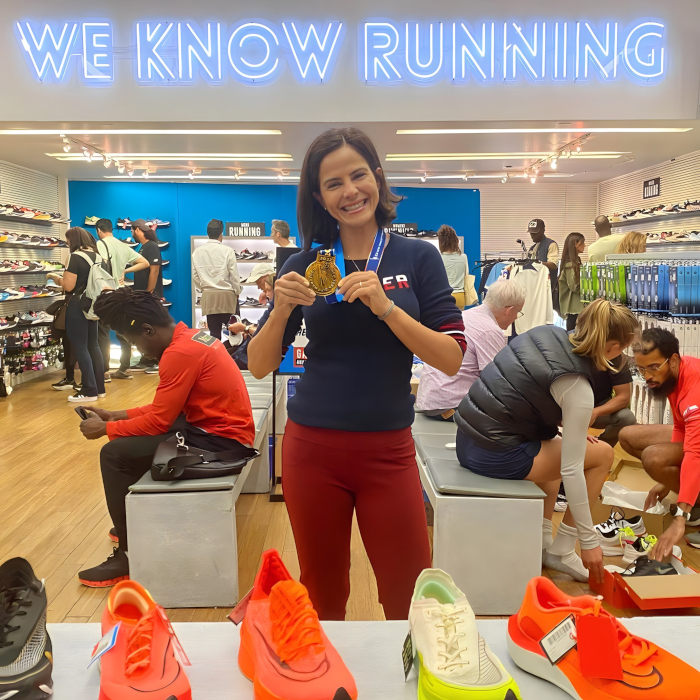 We Know Running slogan sign made by Custom Neon® for the @paragonsports store in NYC