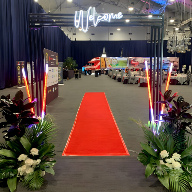 Welcome Custom Neon® event sign at the entrance @theprophouse @laurengoodellis