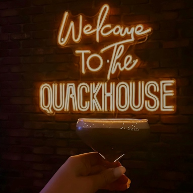 Welcome to the QuackHouse Custom Neon® sign in warm white LED neon