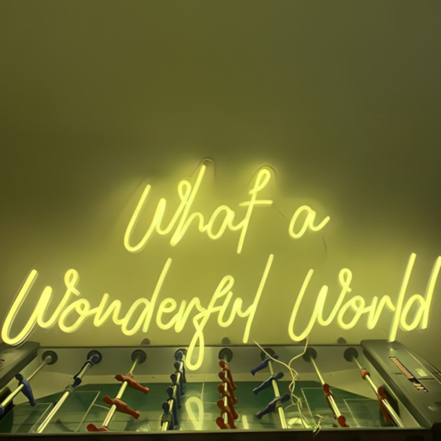 What a Wonderful World Custom Neon® Louis Armstrong lyric sign