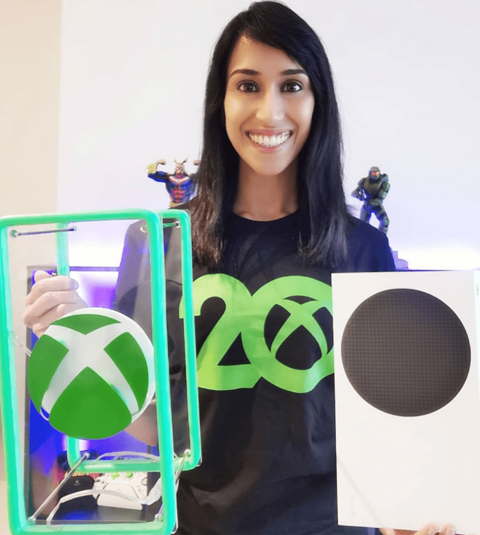 Custom Neon&reg; Xbox promotional product @missdeusgeek for @weareopragency