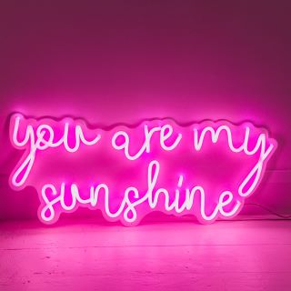 You Are My Sunshine Custom Neon® pink quote sign