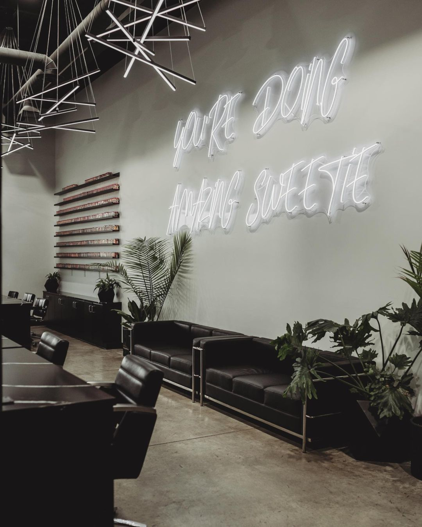 Custom Neon® white sign @josephmccormickhair @josephthesalon