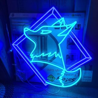 Tropical blue Custom Neon® Youtube logo @yt_downcastspark
